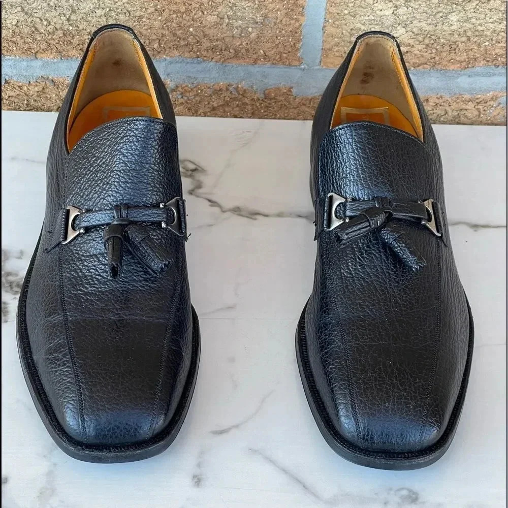 Stuart McGuire Black Sharkskin Oxford size 11 - Picture 3 of 12